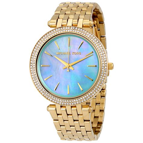 michael kors mother pearl face watch